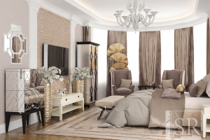 Дизайн спальни в стиле арт деко
