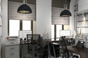 Офис в современном стиле с элементами лофт