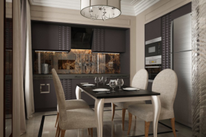 Дизайн кухни в стиле арт деко