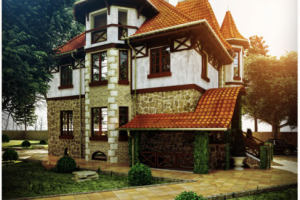 3д визуализация загородного дома