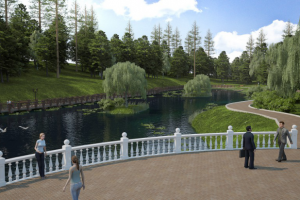 3д визуализация проекта реконструкции озера