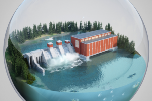 Гидроэлектростанция инфографика