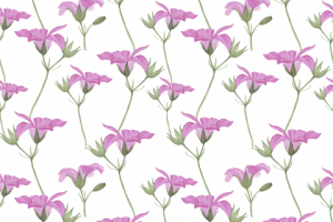 Акварельный паттерн с цветами