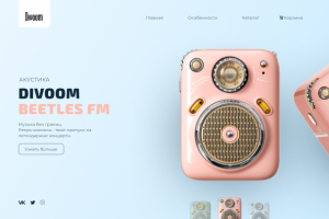 Лендинг для товара Divoom Beetles FM