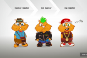 Разработка персонажа Суши-Хома в 3х стилях