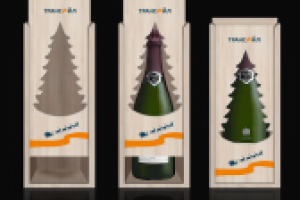 Деревянная упаковка для шампанского