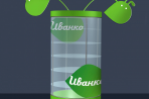 Стеклянный стеллаж для выставочного стенда