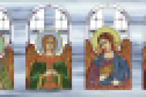 Макеты наливных витражей для купола храма