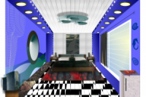 Интерьер номера в морской гостинице