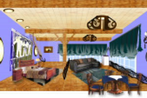 Интерьер гостиничного номера (Сorel + Photoshop)