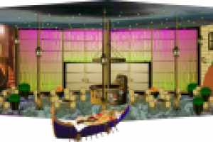 Интерьер ресторанного зала (Сorel + Photoshop)