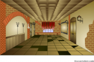 Интерьер вестибюля ресторана