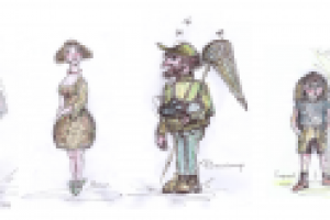 Эскиз костюмов к спектаклю-мюзиклу