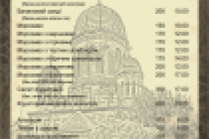 Меню ресторана