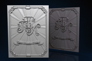 Барельеф именной обложки