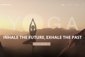 Landing Page "Yoga"