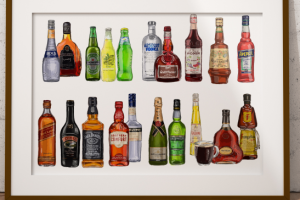 Напитки в стиле акварель