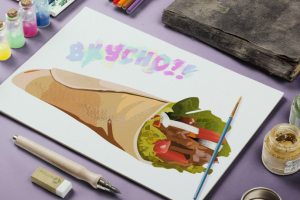 Рисунок шаурмы
