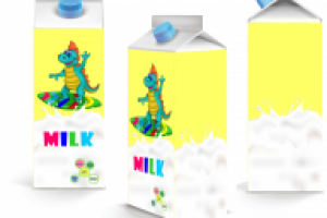 Иллюстрация на упаковку молока
