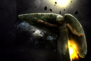 Фото обработка "Оживший каменный ангел"