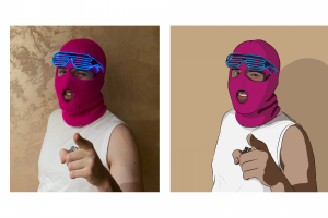 Векторный портрет по фотографии