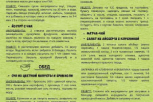 Дизайн ежеденевного меню (вариант 2)