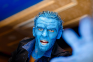 Фейс-арт "Зверь" (тематическая вечеринка "Люди Икс")