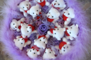 Букет с нежном боа