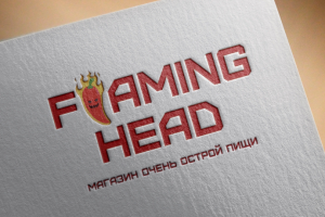 Логотип для магазина "Flaming Head"
