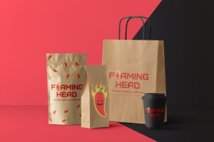 Фирменный стиль для магазина "Flaming Head"