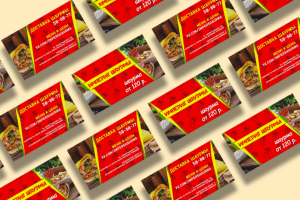 Дизайн визитки для магазина "Империя шаурмы"