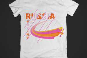 Дизайн принта на футболку для компании «Russia Running»
