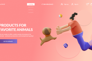 Первый экран интернет-магазина