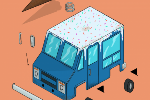 Анимация "Фургон с мороженым"