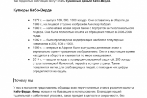 Банкноты Кабо-Верде.