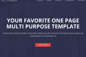 Верстка landing сайта Activebox