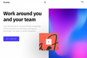 Верстка landing сайта Gravity