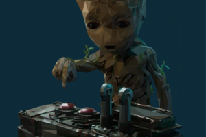 Грут в стиле Лоу Поли