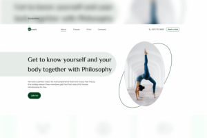 Лендинг для студии йоги