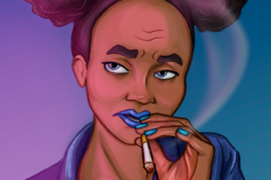 Девушка с сигаретой (портрет)