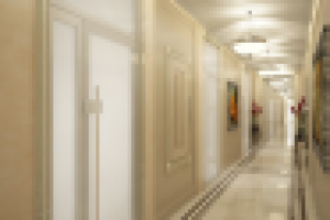 Светлый мраморный коридор