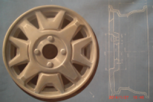 Рисунок и разрез колёсного диска