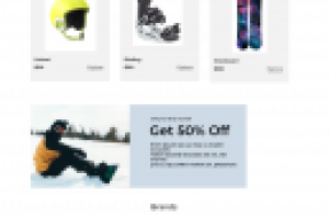 Winter Sports Collection 2021 landing page