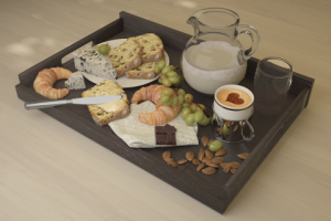 завтрак на подносе