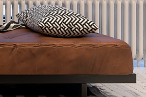 Дом в стиле лофт. Фрагмент спальни.