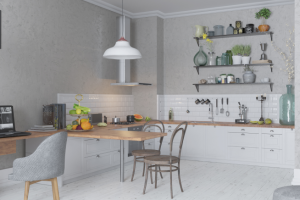 кухня + рабочий уголок