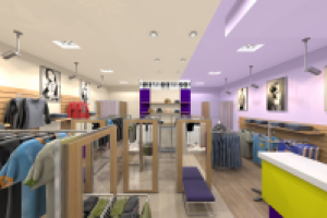 магазин детской одежды, интерьер