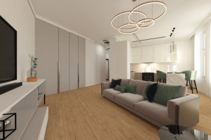 Визуализация интерьера гостиной