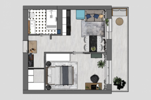 Интерьер квартиры с перепланировкой