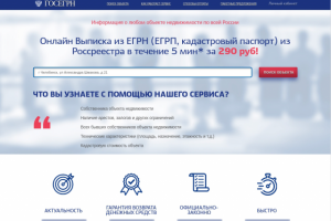 Онлайн выписка из ЕГРН